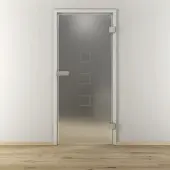 NOVADOORS Glasdrehtür »NOVA 505«, matt - transparent