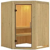 Karibu Sauna »Tartu«, für 3 Personen, ohne Ofen - beige