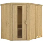 Karibu Sauna »Wenden«, für 3 Personen, ohne Ofen - beige