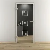 NOVADOORS Glasdrehtür »NOVA 587«, glänzend - transparent