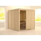 Karibu Sauna »Valga«, für 4 Personen, ohne Ofen - beige