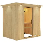 Karibu Sauna »Kircholm«, für 3 Personen, ohne Ofen - beige
