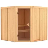 Karibu Sauna »Vöru«, für 4 Personen, ohne Ofen - beige