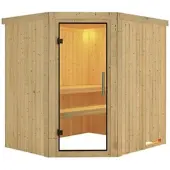 Karibu Sauna »Talsen«, für 3 Personen, ohne Ofen - beige