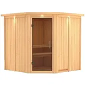 Karibu Sauna »Vöru«, für 4 Personen, ohne Ofen - beige