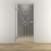 NOVADOORS Glasdrehtür »NOVA 627«, matt - transparent