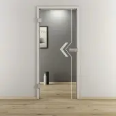 NOVADOORS Glasdrehtür »NOVA 599«, glänzend - transparent
