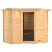 Karibu Sauna »Riga 2«, für 4 Personen, ohne Ofen - beige