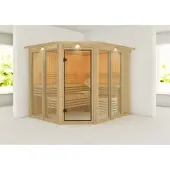 Karibu Sauna »Aamse 3«, für 5 Personen, ohne Ofen - beige