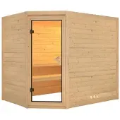 Karibu Sauna »Kärdla«, für 4 Personen, ohne Ofen - beige