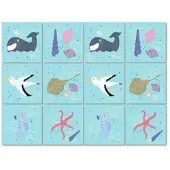 Wallart K&L Wall Art Fliesenaufkleber »Fische und Wale«, selbstklebend