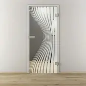 NOVADOORS Glasdrehtür »NOVA 543«, glänzend - transparent