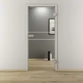 NOVADOORS Glasdrehtür »NOVA 589«, glänzend - transparent