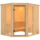 Karibu Sauna »Pölva 1«, für 3 Personen, ohne Ofen - beige