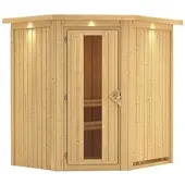 Karibu Sauna »Tuckum«, für 3 Personen, ohne Ofen - beige
