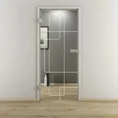 NOVADOORS Glasdrehtür »NOVA 553«, glänzend - transparent