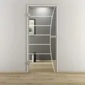 NOVADOORS Glasdrehtür »NOVA 586«, glänzend - transparent