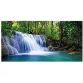 MySPOTTI Badrückwand »Waterfall«, BxH:90 cm x 45 cm, blau