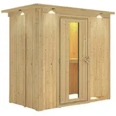 Karibu Sauna »Pärnu«, für 2 Personen, ohne Ofen - beige