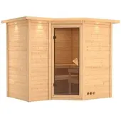 Karibu Sauna »Riga 2«, für 4 Personen, ohne Ofen - beige
