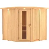 Karibu Sauna »Vöru«, für 4 Personen, ohne Ofen - beige