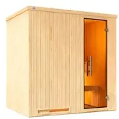 Weka Sauna "Elementsauna HALMSTAD 1" vorgefertigte Elemente, moderne Ganzglastür