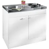 Respekta Küche Miniküche Singleküche Küchenzeile Pantry Weiß Levin 100 cm