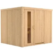 Karibu Sauna »Jöhvi«, für 4 Personen, ohne Ofen - beige