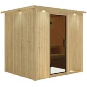 Karibu Sauna »Olai«, für 3 Personen, ohne Ofen - beige