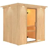 Karibu Sauna »Kothla«, für 3 Personen, ohne Ofen - beige