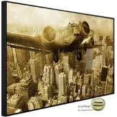 Papermoon Infrarotheizung »EcoHeat - Altes Flugzeug über Manhattan«, Matt-Effekt - bunt