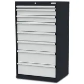 Simplaflex Schubladenschrank CL7H121232, Metall, 8 Schübe, lichtgrau, (B/H/T) 70 x 122 x 58cm