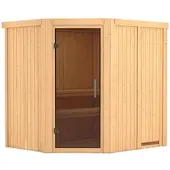 Karibu Sauna »Maardu«, für 3 Personen, ohne Ofen - beige
