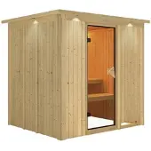 Karibu Sauna »Olai«, für 3 Personen, ohne Ofen - beige
