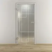 NOVADOORS Glasdrehtür »NOVA 553«, matt - transparent