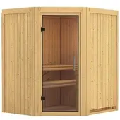 Karibu Sauna »Tuckum«, für 3 Personen, ohne Ofen - beige