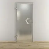 NOVADOORS Glasdrehtür »NOVA 599«, matt - transparent