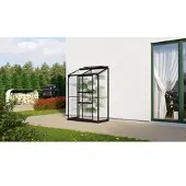 Pergart Vitavia Anlehn-Gewächshaus "Styx 900" schwarz 0,9 m² 3 mm ESG