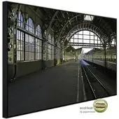 Papermoon Infrarotheizung »EcoHeat - Leerer Bahnhof «, Matt-Effekt - bunt
