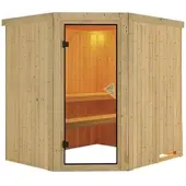 Karibu Sauna »Talsen«, für 3 Personen, ohne Ofen - beige