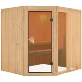 Karibu Sauna »Paide 2«, für 3 Personen, ohne Ofen - beige