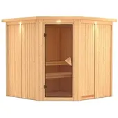 Karibu Sauna »Vöru«, für 4 Personen, ohne Ofen - beige