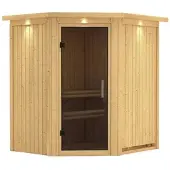 Karibu Sauna »Tuckum«, für 3 Personen, ohne Ofen - beige