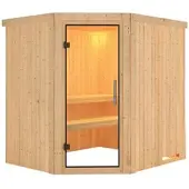 Karibu Sauna »Maardu«, für 3 Personen, ohne Ofen - beige