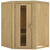 Karibu Sauna »Tartu«, für 3 Personen, ohne Ofen - beige