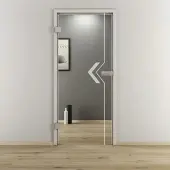 NOVADOORS Glasdrehtür »NOVA 599«, glänzend - transparent
