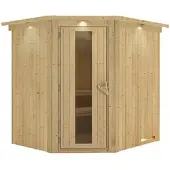 Karibu Sauna »Talsen«, für 3 Personen, ohne Ofen - beige