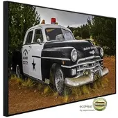 Papermoon Infrarotheizung »EcoHeat - Altes Polizeiauto«, Matt-Effekt - bunt