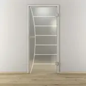 NOVADOORS Glasdrehtür »NOVA 586«, matt - transparent