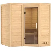 Karibu Sauna »Riga 1«, für 3 Personen, ohne Ofen - beige